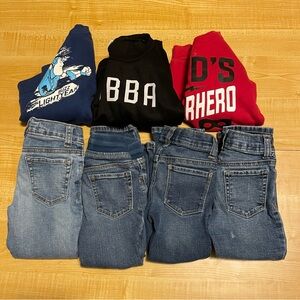 3T boys Old Navy jeans bundle with some sweat shirts